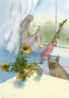 Girl and Dog