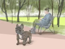 Girl and dog